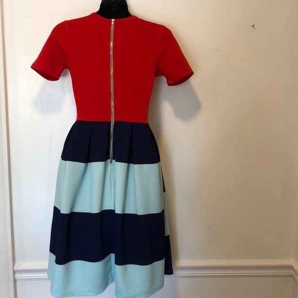 LulaRoe Blue & Red Dress XXS - Picture 5 of 8